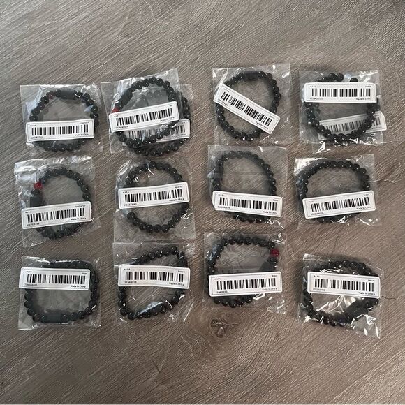 New Beaded Zodiac Bracelet - Black Stone - Unisex - Multiple Available - Picture 7 of 8